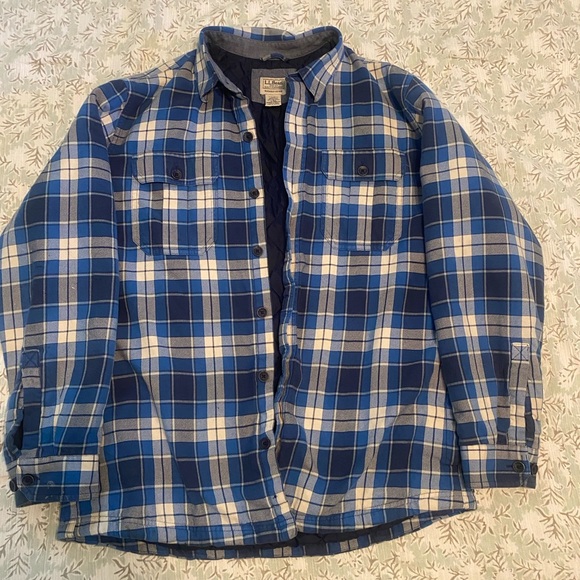 Blue Plaid Flannel L.L.Bean Shaket - Picture 8 of 8